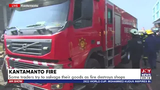 Kantamanto Fire: Some traders try to salvage their goods as fire destroys shops - AM News