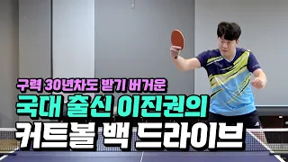 A lesson on backhand topspin from former national team player Lee Jin-kwon.