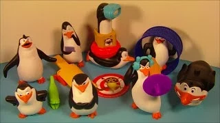 2010 NICKELODEON THE PENGUINS OF MADAGASCAR SET OF 8 McDONALDS HAPPY MEAL COLLECTION VIDEO REVIEW