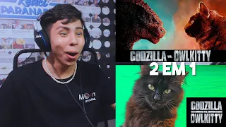 REACT Godzilla vs. Cat (OwlKitty Parody) & Godzilla vs. OwlKitty (Behind the Scenes)