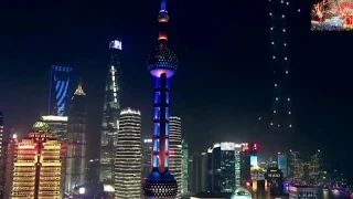 Amazing drone show Shanghai 2020 Fireworks