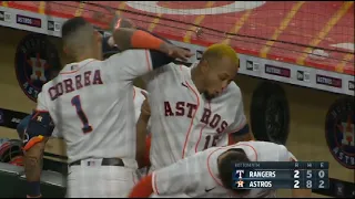 Carlos Correa Hits a 2 Out, Bottom of the Ninth Home Run to Tie the game vs Texas