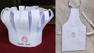 DIY How to make master chef cap| Easy way to make master chef cap and apron|kitchen baby photoshoot