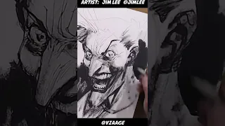 Jim Lee drawing Joker Arkham #ArtRush (Short)