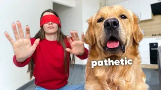 Pretending My Dog Is Invisible | Funny Dog Reaction