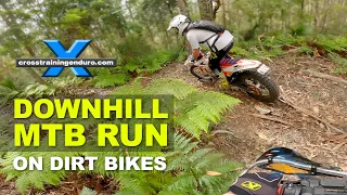 Downhill mountain bike run on dirt bikes (with permission!)︱Cross Training Enduro shorty