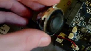 Blown 1" subwoofer goes boing