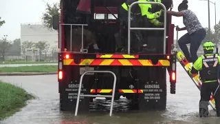 09-22-20 Houston, Tx Major Flash Flooding Water Rescues Cars Floating Houston High Water Truck