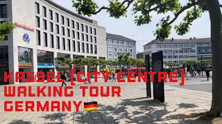 🇩🇪Germany small city, (Kassel) city centre in summer 2022,walking tour.