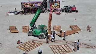 2023 Aug 12   Temple of the Heart build update at Burning Man 2023