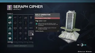 Season of the Seraph New Artifact - All Perks & Mod Unlocks Preview (Seraph Cipher) [Destiny 2]