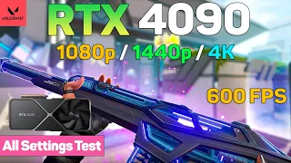 Valorant - RTX 4090 + i9 12900K | 1080p | 1440p | 4K Test