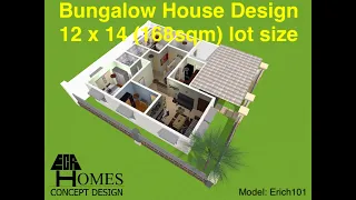 Bungalow House Plan Design of lot 12 x 14