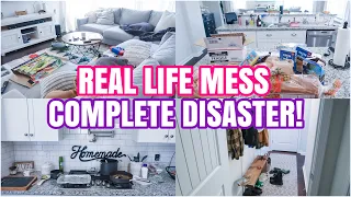 REAL LIFE MESS | COMPLETE DISASTER CLEAN WITH ME | MESSY HOUSE TRANSFORMATION