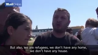 GREECE: Angry farmer ploughs over refugee camp settled on his land