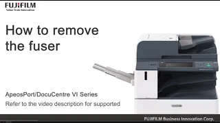 How to remove the fuser