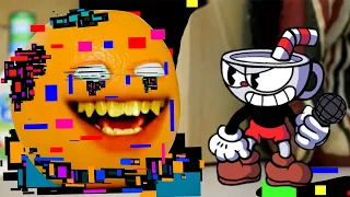 FNF Sliced But Old Cuphead VS Corrupted Annoying Orange Sing it | Friday Night Funkin