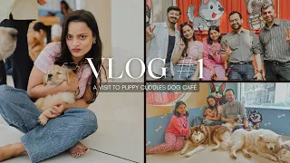 Puppy Cuddles Dog Cafe, Khar, Mumbai | A Day-Out Vlog | Visiting a Dog Cafe | @NiharDarnayVlogs