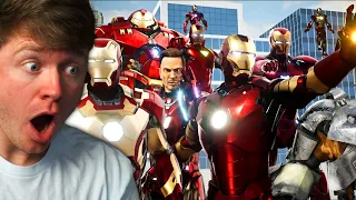 Reacting to IRON MAN the EVOLUTION! (Epic)