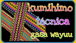 //GASA WAYUU CON TECNICA KUMIHIMO // telar cuadrado kumihimo