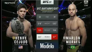 UFC(238)  BANTAMWEIGHT CHAMPIONSHIP HENRY CEJUDO vs MARLON MORAES (FULL MATCH)
