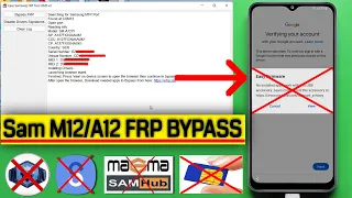 Samsung M12 / A12 Frp Unlock / Bypass Google Account Lock New Method 2022