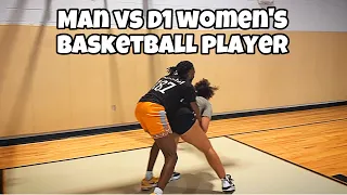 I PLAYED A D1 WOMEN'S BASKETBALL PLAYER 1V1 IT GETS PHYSICAL