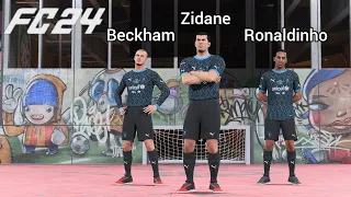 FC 24 VOLTA - Zidane Beckham Ronaldinho vs Vinicius Valverde Juselu - VOLTA 3v3