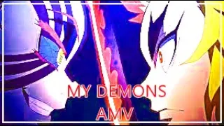 Rengoku vs Akaza My Demons AMV