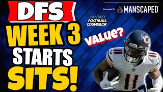 Starts and Sits for NFL Week 3 - DFS Optimal Plays