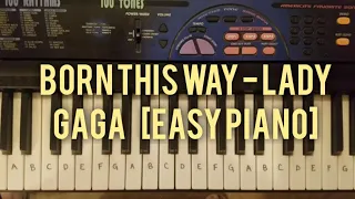 Born This Way - Lady Gaga [EASY PIANO TUTORIAL]