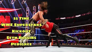 55 Time WWE Superstars Kickout Seth Rollins Pedigree _HD