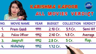 Karishma Kapoor All Movies (1991 To 2022) Name, Budget, Collection and Verdict | a2z compare