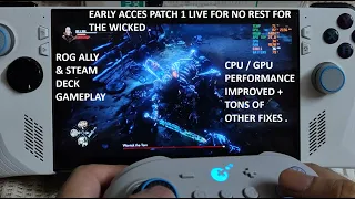 No Rest For The Wicked Early Access Patch 1 Is Now Live | Performance Fixes | Rog Ally & Steam Deck