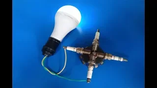 Free Energy - Magnet With Spark Plug  Electric Generator