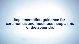 Implementation guidance for carcinomas and mucinous neoplasms of the appendix