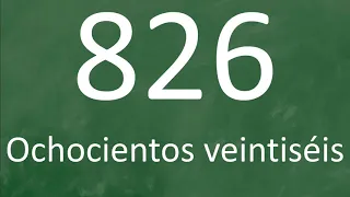 Los números del 800 al 900 en español