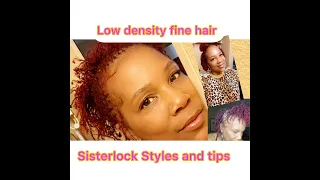 Sisterlock Hairstyles for fine and low density hair. #sisterlockjourney #sisterlocks #microlocs