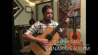 Canarios by Gaspar Sanz (slow with metronome)