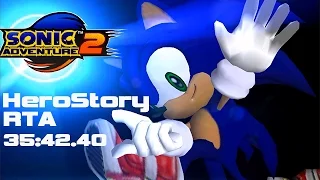 sonic adventure 2 hero story speedrun 35:42 [with tutorials for JP]