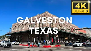 4K Galveston, Texas Walking Tour