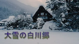 【4K Snowfall】Shirakawa-go and Gokayama under Heavy snow warning. World Heritage Site. #白川郷 #五箇山 #大雪