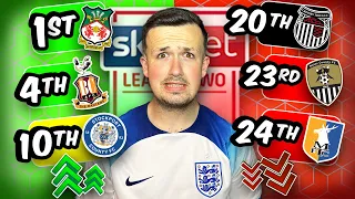 MY LEAGUE TWO 23/24 PREDICTIONS