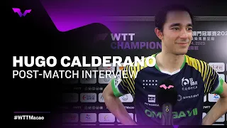 Hugo Calderano Post-Match Interview | WTT Champions Macao 2023