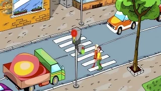 Как правильно переходить дорогу Зеленый сигнал светофора ПДД для детей [Малыш и дорога ТВ]