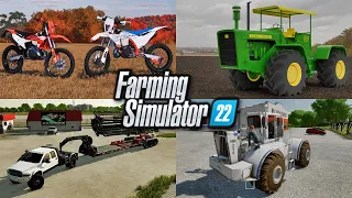 John Deere 8020, Bestway Retriever Update, & Dirt Bike! | Farming Simulator 22