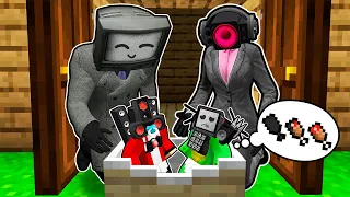 JJ and Mikey are ORPHANED? TV DAD and SPEAKER WOMAN  saved the babies in Minecraft - Maizen