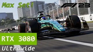 F1 23 Ultrawide (21:9) Gameplay | 3440x1440 | DLSS Benchmark | Max Set | RTX 3080