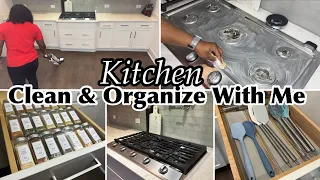 KITCHEN CLEAN & ORGANIZE WITH ME| EXTREME CLEANING MOTIVATION