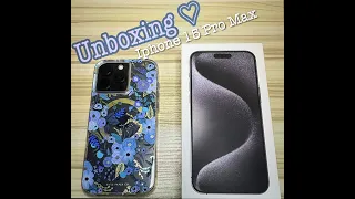 Iphone 15 Pro Max Unboxing | Black Titanium 256GB ♡